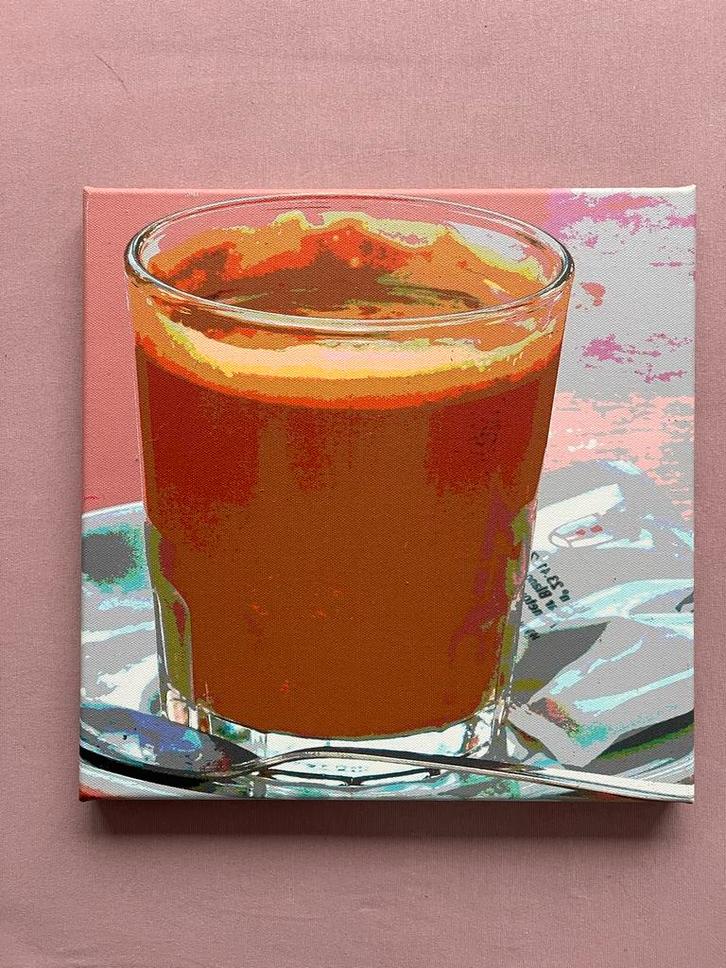 Cortado Schilderij op Canvas, Antiek en Kunst, Kunst | Schilderijen | Klassiek, Ophalen of Verzenden