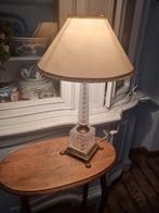 Vintage Hollywood Regency tafellamp kristallen voet, Huis en Inrichting, Lampen | Tafellampen, Heikant 21 Kaatsheuvel, 50 tot 75 cm