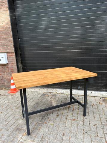 Bartafel 140x80 cm echt eikenhouten blad beschikbaar voor biedingen