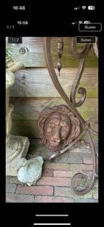 Gietijzeren Leeuwenkop Tuinornament, Tuin en Terras, Ophalen of Verzenden, Gebruikt, Metaal, Dierenbeeld