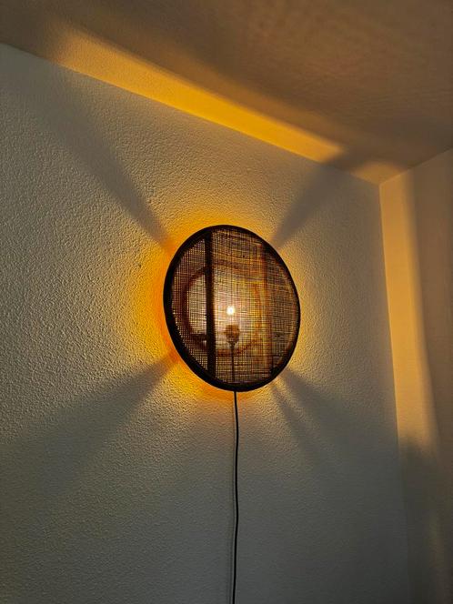Wandlamp rotan Casa, Huis en Inrichting, Lampen | Wandlampen, Zo goed als nieuw, Overige materialen, Ophalen