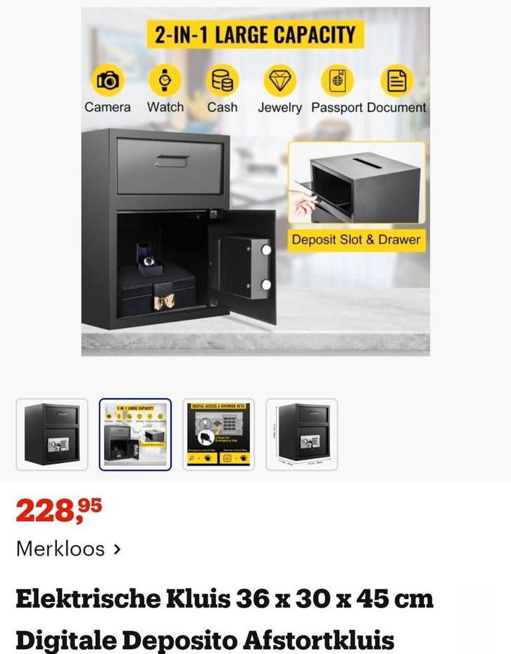 Nieuwe afstortkluis, Huis en Inrichting, Brandblussers en Brandkasten, Nieuw, Ophalen of Verzenden