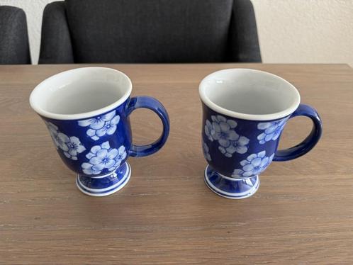 Vintage cherry blossom theekop mok - 2 stuks, Huis en Inrichting, Keuken | Servies, Zo goed als nieuw, Overige typen, Overige stijlen