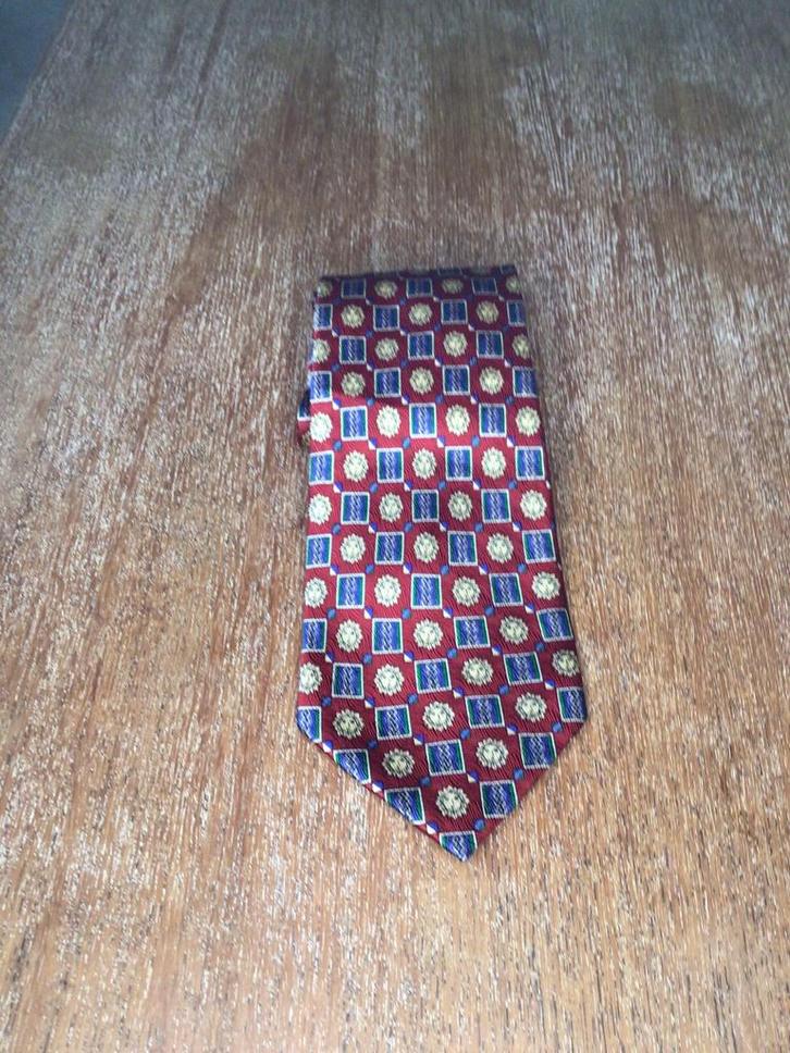 Vintage stropdas, 100% zijde gouden zonnen., Kleding | Heren, Stropdassen, Zo goed als nieuw, Ophalen of Verzenden