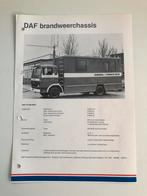 Folder technische specificatie DAF FF 900 brandweerauto, Ophalen of Verzenden, Zo goed als nieuw, Overige merken, DAF