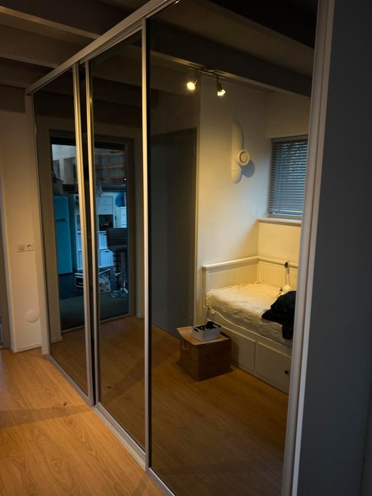 Spiegeldeur Kastsysteem - 3 Deuren, Huis en Inrichting, Kasten | Kledingkasten, Gebruikt, 200 cm of meer, 150 tot 200 cm, 50 tot 75 cm