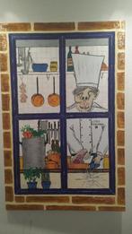 Olieverf Schilderij Kok in Keuken - Humoristisch Tweeluik, Verzenden