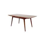 Louis v. Teeffelen eettafel+4stoelen Deens design 1950/60, Ophalen, Zo goed als nieuw, Bruin, Eén