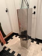 Pilaar bloemen zuil sokkel zilverkleur, Ophalen of Verzenden, Zo goed als nieuw