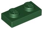 Lego plaatjes/ plates 1x2 donker groen 50 stuks, Ophalen of Verzenden, Zo goed als nieuw, Losse stenen, Lego