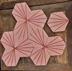 5m2 Nieuwe roze cementtegels met streepjes, Doe-het-zelf en Verbouw, Tegels, Ophalen, Overige materialen, Nieuw, 5 tot 10 m²