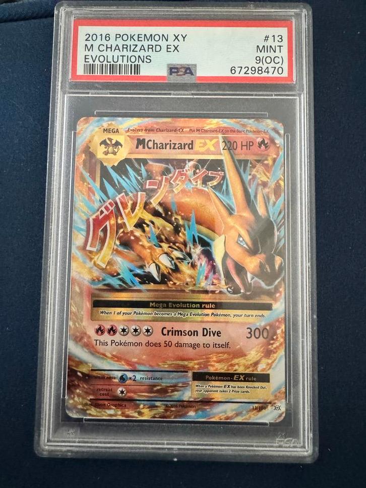 Pokémon M Charizard EX - PSA 9(OC) - XY Evolutions, Hobby en Vrije tijd, Verzamelkaartspellen | Pokémon, Zo goed als nieuw, Losse kaart