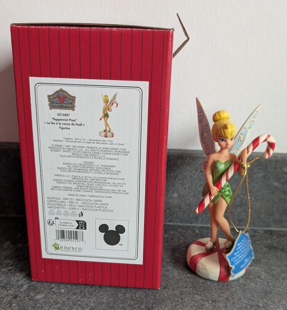 Disney traditions Tinkerbell peppermint pixie (6016887), Ophalen of Verzenden, Peter Pan of Pinokkio, Zo goed als nieuw, Beeldje of Figuurtje