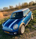 Mini 1.6 16V Cooper 2008 Blauw, Auto's, Voorwielaandrijving, 750 kg, 4 cilinders, Leder en Stof