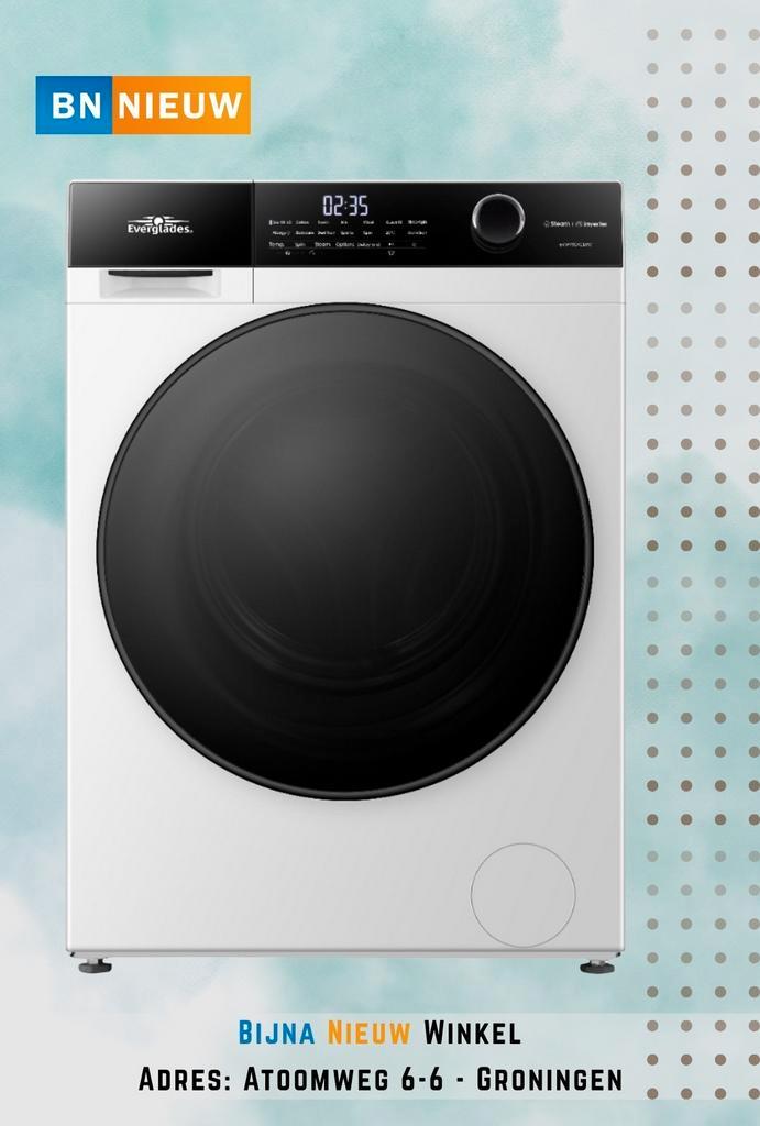 EVERGLADES Wasmachine Voorlader 9kg 5Jaar GARANTIE - NIEUW, Huis en Inrichting, Keuken | Keukenbenodigdheden, Zo goed als nieuw