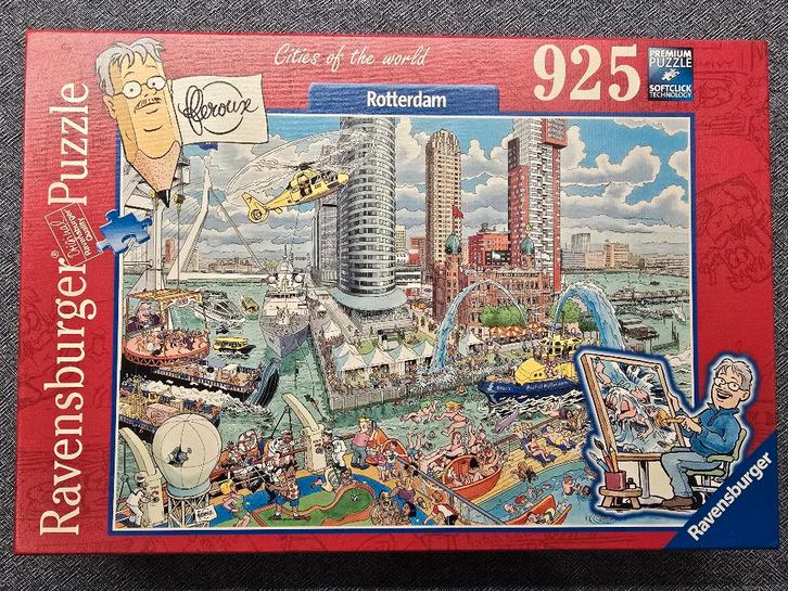 Ravensburger Puzzel “Rotterdam-Cities of the World” 925st, Hobby en Vrije tijd, Denksport en Puzzels, Gebruikt, Legpuzzel, 500 t/m 1500 stukjes