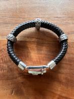 Free Spirit lederen armband 18cm, Bruin, Nieuw, Ophalen of Verzenden, Met bedels of kralen