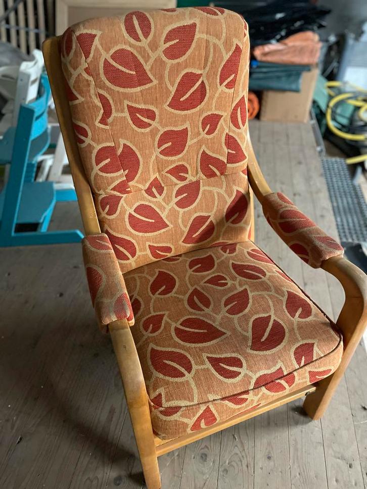 Relaxstoel Eikenhout - Stevig!, Huis en Inrichting, Fauteuils, Gebruikt, Hout, 50 tot 75 cm, 75 tot 100 cm, Ophalen