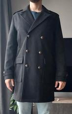 Stanley Adams wollen military coat zwart – maat L, Stanley Adams, Maat 52/54 (L), Zwart, Ophalen of Verzenden