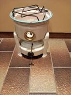 Beige emaille 1pits petroleumstel, Antiek en Kunst, Antiek | Emaille, Ophalen of Verzenden