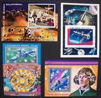 - 629 - 4 Blokjes met Amerika/Rusland Ruimtevaart., Verzenden, Gestempeld, Overige thema's