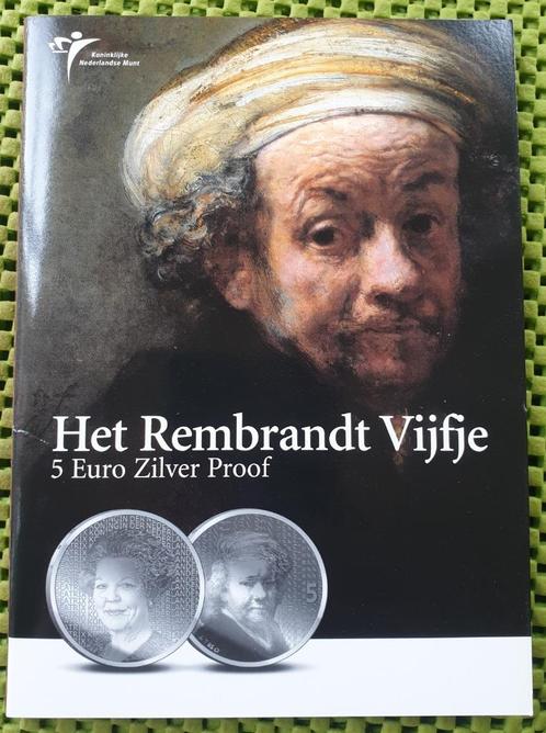 2006 5 euro, Rembrandt vijfje zilver Proof in blister., Postzegels en Munten, Munten | Nederland, Losse munt, Euro's, Koningin Beatrix