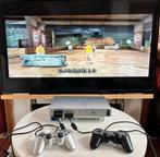 PlayStation 2 Zilver met 2 Controllers + Geheugenkaart, Gebruikt, Phat, Met 2 controllers, Ophalen of Verzenden
