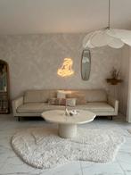 Loods 5 designer leren bank greige, Huis en Inrichting, Banken | Bankstellen, Ophalen of Verzenden, 75 tot 100 cm, Leer