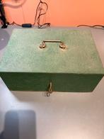 Vintage metalen geldkist / opbergkist – Beaumont – groen –, Verzenden