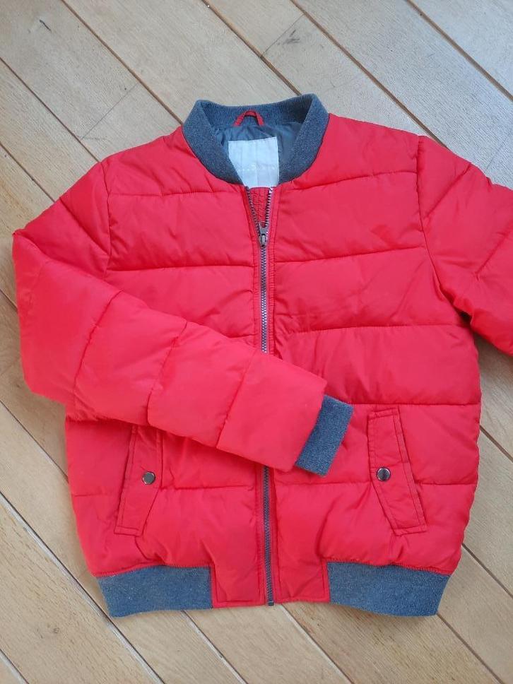 YAYA bomberjack puffer jack jas rood grijs maat 38 - zgan -, Kleding | Dames, Jassen | Winter, Zo goed als nieuw, Maat 38/40 (M)