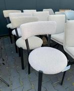 4 x teddy boucle eetkamerstoelen beige, Huis en Inrichting, Stoelen, Ophalen, Overige kleuren, Vijf, Zes of meer stoelen