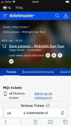 Zara Larsson concert 12 november Ziggodome, Tickets en Kaartjes, Twee personen, November