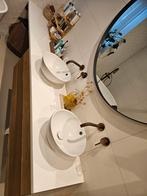 Wastafelblad 260x45 cm wit, 2 wastafels, kleine schade, Ophalen, Zo goed als nieuw, Minder dan 50 cm, Minder dan 100 cm