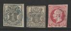 Hannover, Mi. 2a + 9 + 14, gestempeld, 3 verschillende, Verzenden, Overige periodes, Gestempeld