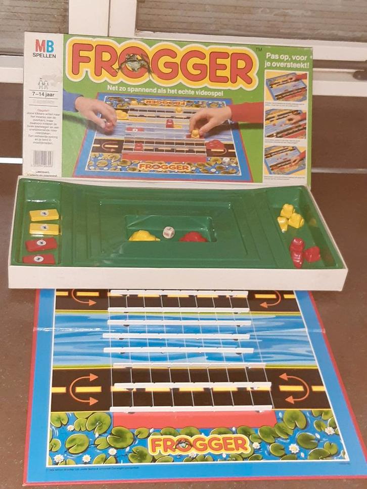 Frogger MB 1982, Hobby en Vrije tijd, Gezelschapsspellen | Bordspellen, Zo goed als nieuw, Ophalen of Verzenden