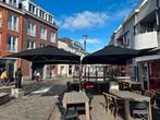 Solero horeca parasol 4 delen 3x3m, Tuin en Terras, Ophalen, Gebruikt, 3 tot 4 meter, Zweefparasol