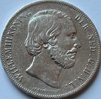 Zilveren rijksdaalder 1858, Koning Willem III, Zilver, Ophalen of Verzenden, Losse munt