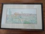 Aquarel uit 1943 - Dorpsgezicht, Ophalen of Verzenden