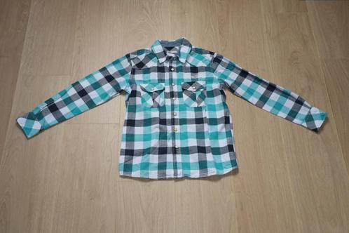 WE jongens blouse lange mouw ZGAN Maat 134/140 (Grijs/Groen), Kinderen en Baby's, Kinderkleding | Maat 134, Zo goed als nieuw
