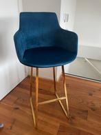 Barstoelen Blauw van merk Mowkan, Huis en Inrichting, Barkrukken, Ophalen, Met voetsteun, 60 tot 90 cm, Zo goed als nieuw