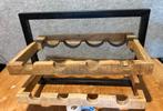 Wand Wijnrek Mangohout 8flessen, Huis en Inrichting, Woonaccessoires | Wijnrekken, Ophalen, Zo goed als nieuw, Hout