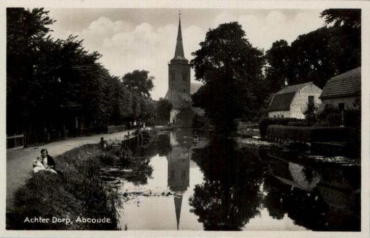 Abcoude Achter Dorp jaren 40, Verzamelen, Ansichtkaarten | Nederland, Ongelopen, Utrecht, 1940 tot 1960, Verzenden