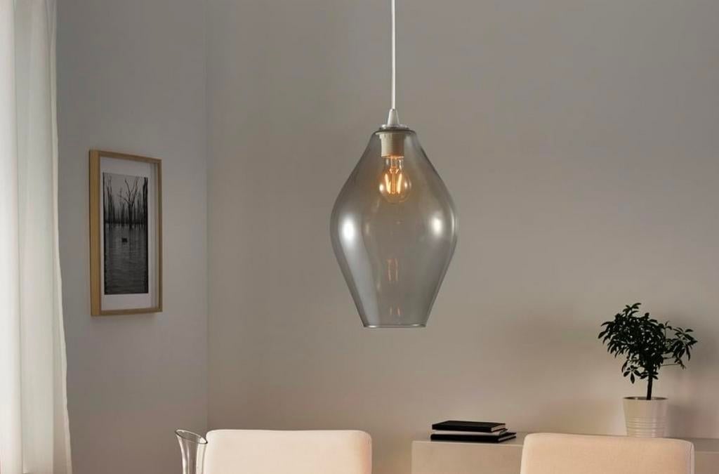 Glazen IKEA lampenkap - Stijlvol & Tijdloos, Ophalen, Zo goed als nieuw, Minder dan 25 cm, Modern