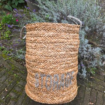 Rieten Mand met Handvatten Long Island Living storage  beschikbaar voor biedingen