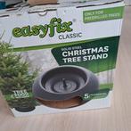 Kerstboom standaard van staal met eikenhoutlook., Ophalen