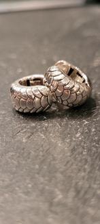 Ti Sento zilveren klapcreolen python, Sieraden, Tassen en Uiterlijk, Oorbellen, Ophalen of Verzenden, Zo goed als nieuw, Knopjes of Stekers