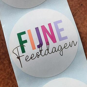 Sluitstickers kerst stickers fijne feestdagen XL goudfolie beschikbaar voor biedingen