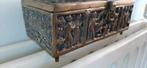 Antiek Bronzen kistje gotische stijl 1890 a 1900 Eeuw, Antiek en Kunst, Ophalen of Verzenden