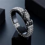 Roestvrij Stalen Berenkop Heren Armband, Verzenden, Nieuw, Zilver, Staal