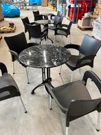 3 Tafels + 11 Stoelen - Magazijnopruiming, Ophalen, Gebruikt, Zwart, Metaal